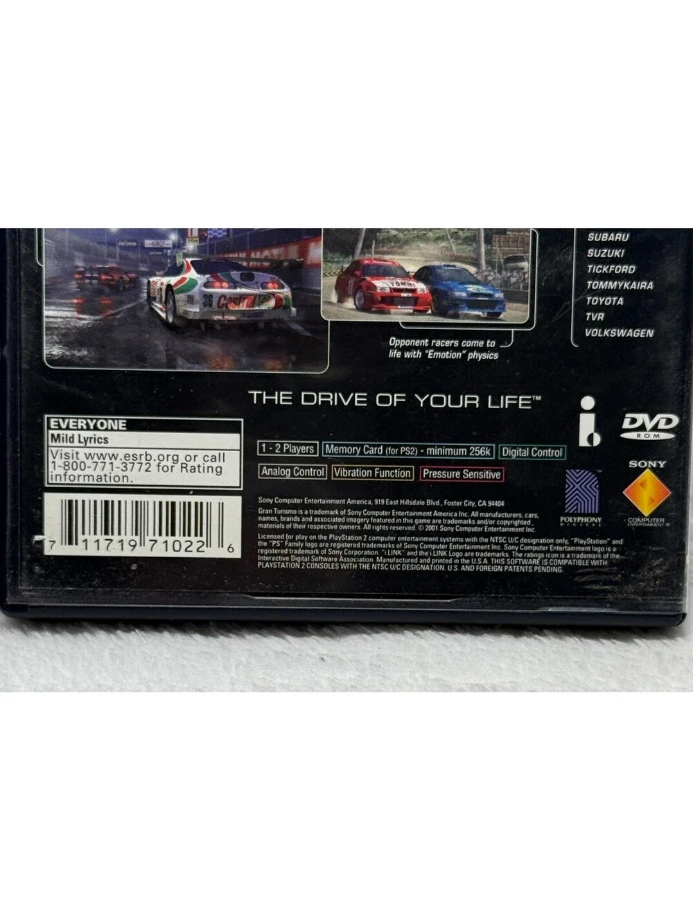 Gran Turismo 3 A-Spec PS2 PlayStation 2 Complete CIB NTSC Black Label